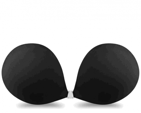 Sutien adeziv Niidor invizibil, cu set de acoperitoare pentru sfarcuri, Cupa D, Negru, Z02Q5 [2]