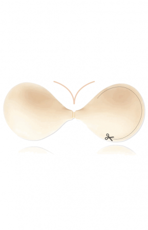 Sutien autoadeziv din silicon pentru femei, in forma de V, cupa B, lavabil, reutilizabil [0]