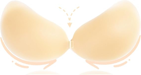 Lenjerii și Pijamale Femei - sutien-invizibil-mhinse-silicon-bej-push-up-autoadeziv