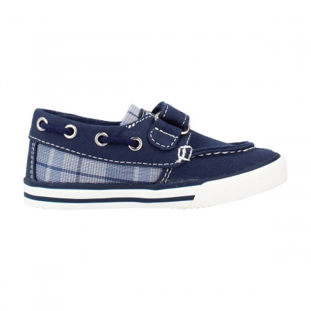 Încălțăminte copii - Tenisi de denim cu banda velcro, Chicco, bleumarin, marime 21