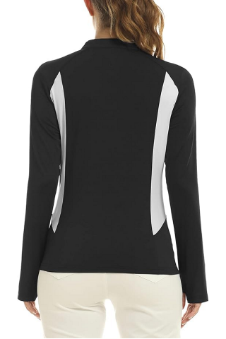 Tricou sport cu mânecă lungă dama, respirabil, MoFiz, negru [3]