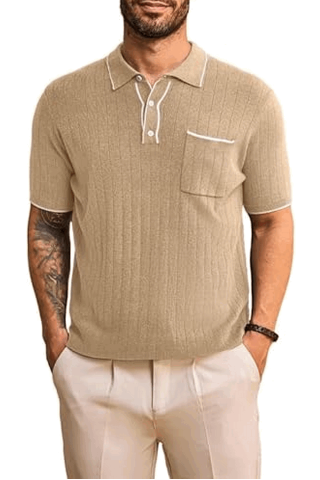Îmbrăcăminte Bărbați - Tricou tricotat tip polo barbati, ELEGANCITY