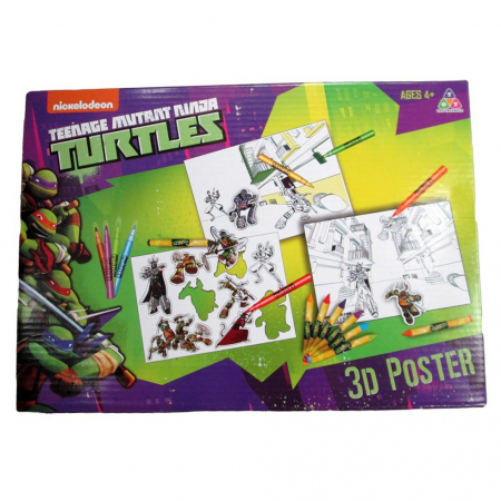 Jucării & Jocuri - Trusa poster 3D Testoasele Ninja