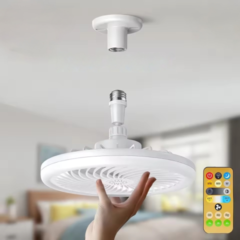 Decorațiuni Casă & Textile - Ventilator de tavan cu lumina LED alimentare la dulie E27 25 cm cu telecomanda pentru dormitor