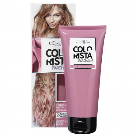 Vopsea de par temporara L'oreal Colorista Washout roz murdar, 80 ml [0]