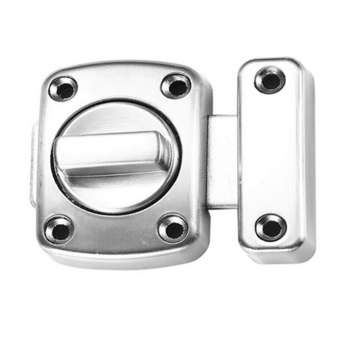 Casă, Grădină & Bricolaj - Zăvor pentru Baie Sunmostar, 41x41 mm, Aliaj de Zinc, Antifurt, Culoare Argintie – Închidere Rotativă Compactă pentru Uși și Ferestre