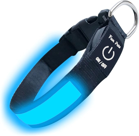 Pet shop - zgarda-led-caine-albastra-small-30-40cm