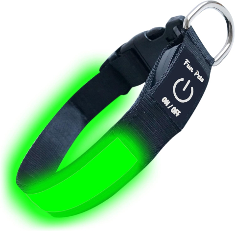 Pet shop - zgarda-led-verde-caine-m-40-50cm-usb-reincarcabila