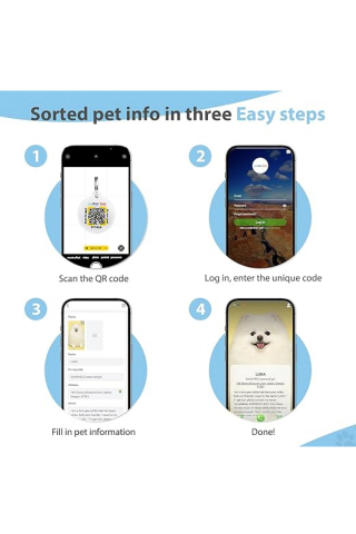 Zgarda pentru Câine cu Etichetă QR Code, personalizata, marime L, culoare gri - OUJ1 [1]