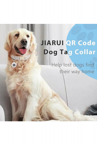 Zgarda pentru Câine cu Etichetă QR Code, personalizata, marime L, culoare gri - OUJ1 [5]