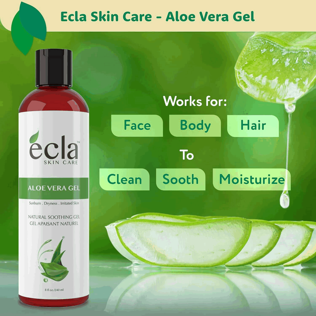 Gel hidratant cu Aloe Vera presat la rece, pentru fa, corp i pr, 240 ml