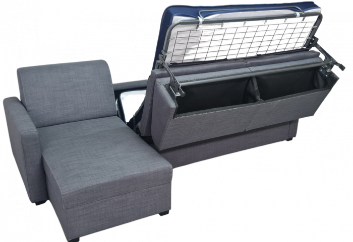 LeLux CHS - Canapea extensibila de colt cu saltea de 14cm [4]