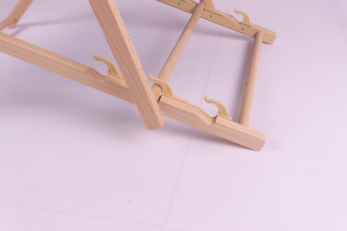 Sezlong din lemn de fag, pliabil in 3 trepte, gri [3]