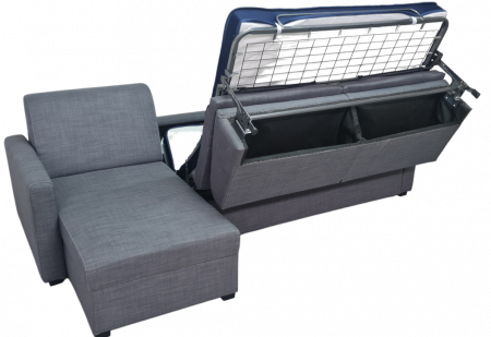 LeLux CHS - Canapea extensibila de colt cu saltea de 14cm [3]