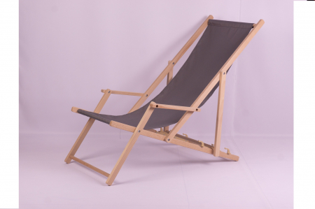 Mobilier pentru gradina - Scaun de plaja din lemn de fag, pliabil in 3 trepte- STOC LIMITAT!