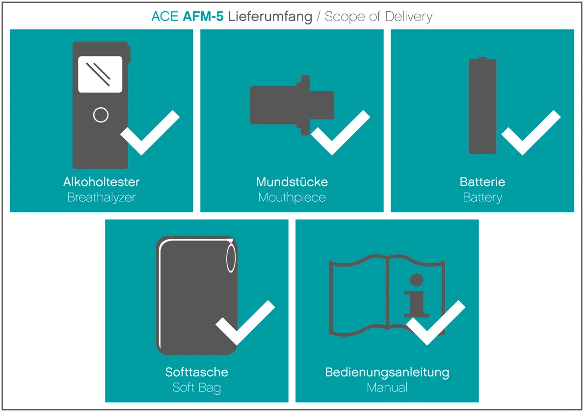 Alcooltester ACE AFM-5 pentru smartphone -compatibil Android si iOS [2]