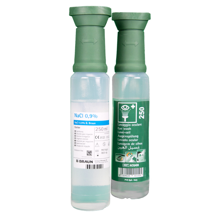 Apa sterila EYECARE pentru curatarea ochilor 500 ml - NaCl 0.9% - cu cap de spalare [1]