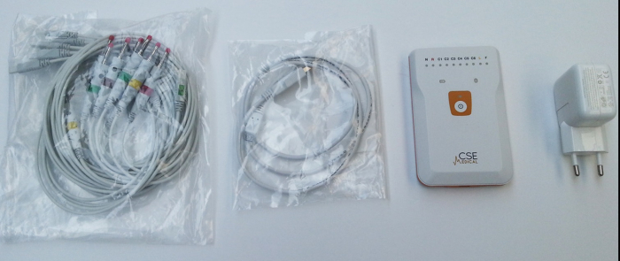 Aparat EKG ECG EXPERT - producator CSE Medical - inclusiv baterie, cablu USB cu incarcator, cablu pacient [2]