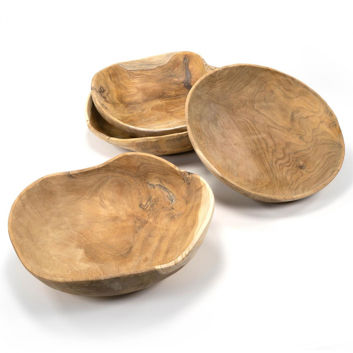 Bol din lemn de TEAK 30x30 cm - ideal pentru fructe, legume - decorativ - executat manual [5]