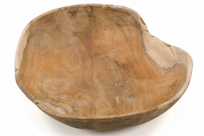 Bol din lemn de TEAK 30x30 cm - ideal pentru fructe, legume - decorativ - executat manual [2]