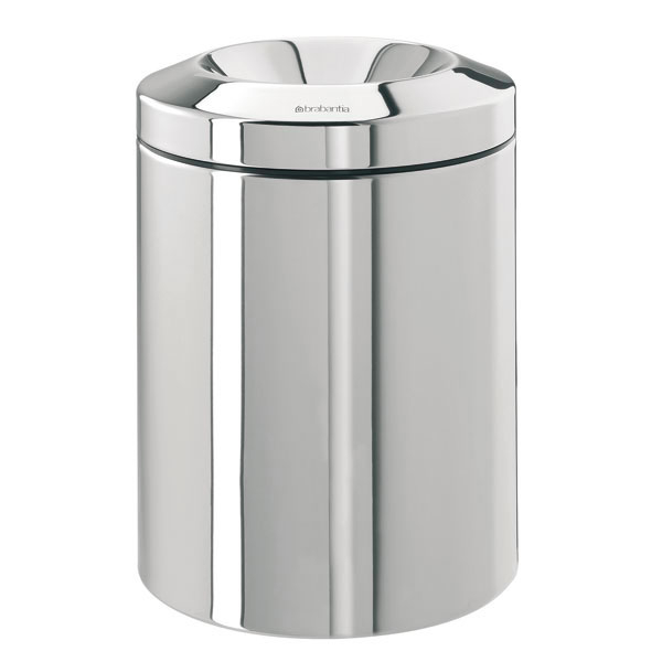 Cos de gunoi Le TUBE - cu deschidere rotunda tip scrumiera - 7 L - crom - 207x277 mm [2]