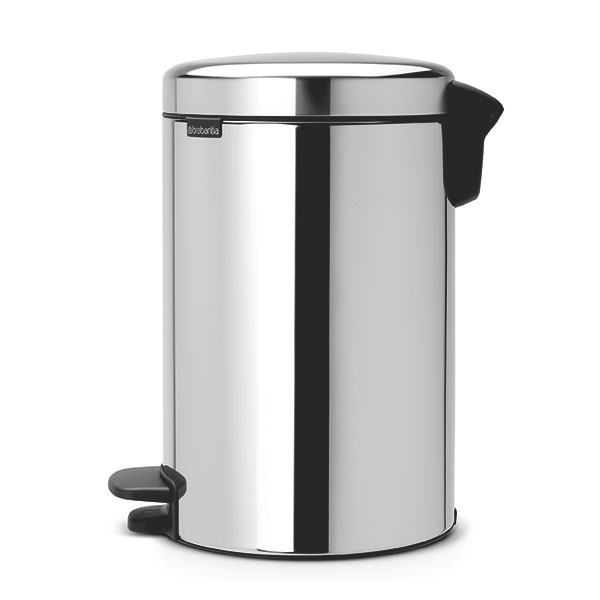 Cos de gunoi NEWICON - cu pedala, capac cu inchidere intarziata - 5 L - inox briliant - 291x272x205 mm [2]