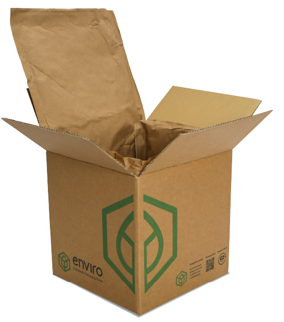 Cutie carton pereti dubli cu izolator termic - 100 reciclabil ECO-BOX - 230 x 230 x 230mm [4]