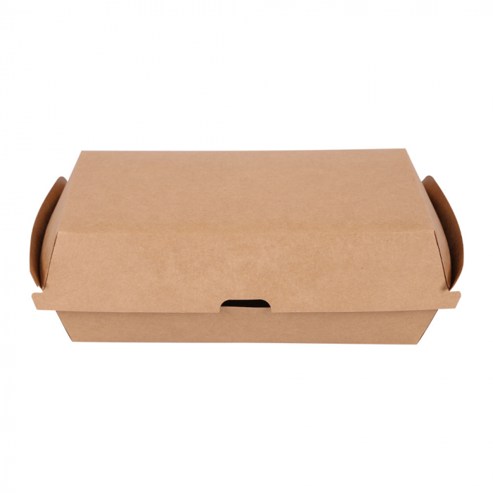 Cutie sandwich CLUB 17.7x9.1x8.5cm - hartie kraft impregnata PLA [3]