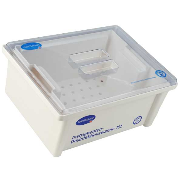 Cuva SCHUELKE desinfectare la rece cu robinet - 30 litri - 560 x 370 x 225 mm - capac alb [2]