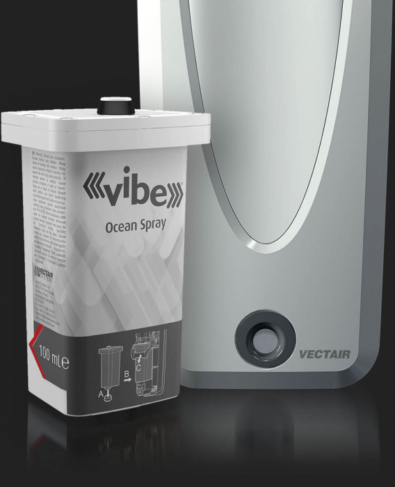 Dispenser odorizare VIBE - prin retea vibratoare - culoare alb [4]