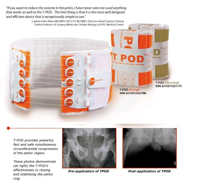 Dispozitiv T-POD Responder PYBG pentru trauma pelviana - portocaliu [4]