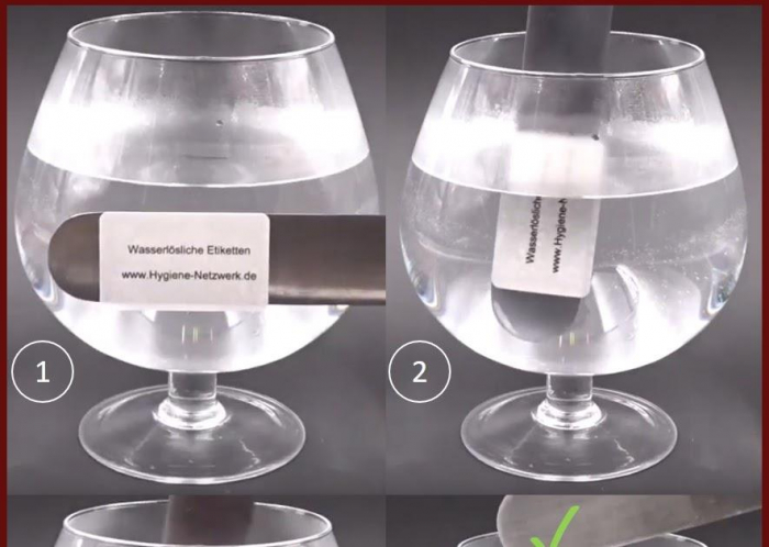 Eticheta adeziva dizolvabila in apa si printabila - rezistenta la inghet - format rola dimensiuni 70x35 mm, 500 bucati - inkjet, laser [3]