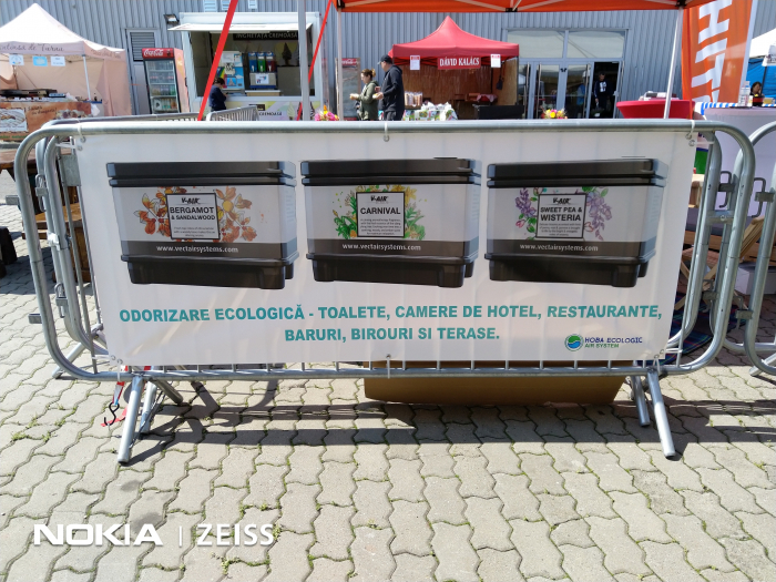 Husa pentru gard de protectie MANNESMANN - mesh 300g tiparit HEAS - prindere cu scai - 250x110 cm [2]