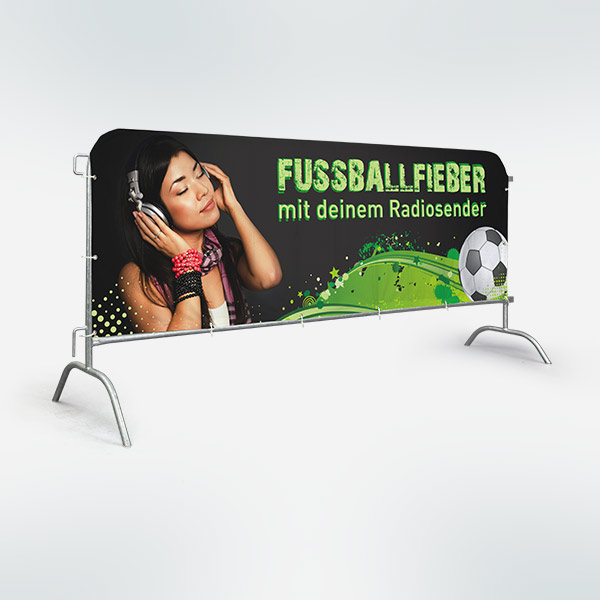 Husa pentru gard de protectie MANNESMANN - mesh 300g tiparit HEAS - prindere cu scai - 250x110 cm [3]