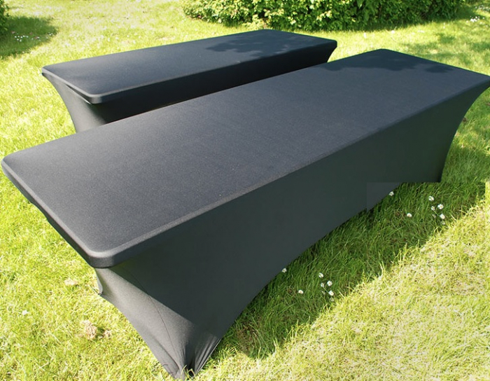 Husa pentru masa pliabila 244x75x74 cm - culoare negru - poliester 90% spandex 10 % [2]