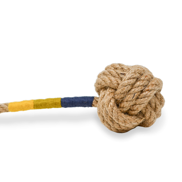 Jucarie caini POPLAR din canepa 100% naturala, marime M / L- lungime 30 / 45 cm - bila diam.6.5 / 10 cm [2]