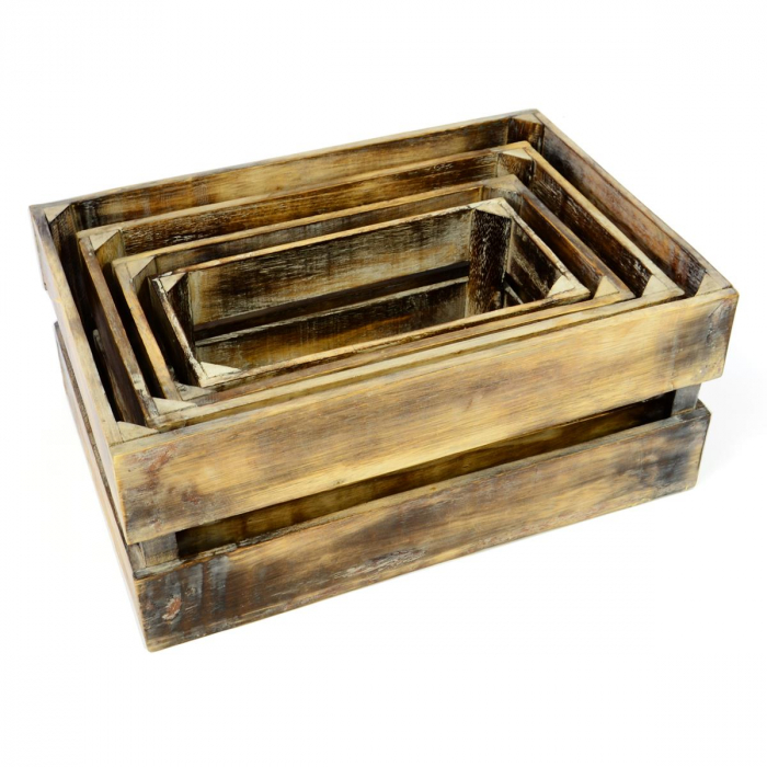 Lada depozitare VINTAGE - din lemn de Albizia - 47 x 29,5 x 20cm [3]