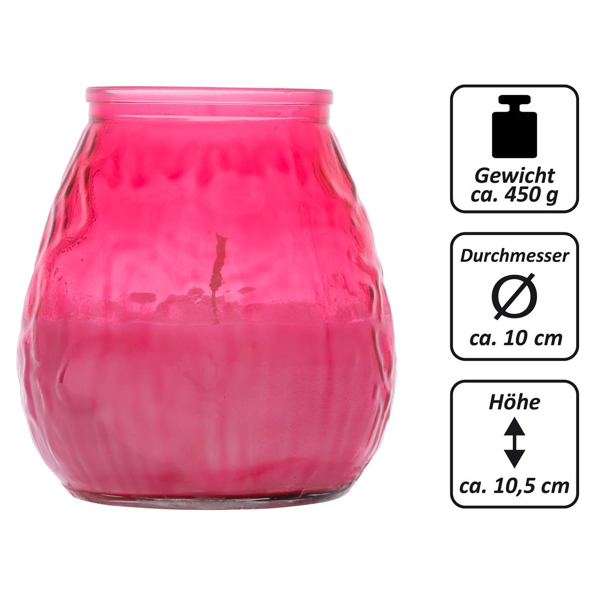 Lumanari BISTRO in pahar de sticla roz - 10 cm - cca. 46 ore - set 4 buc [2]