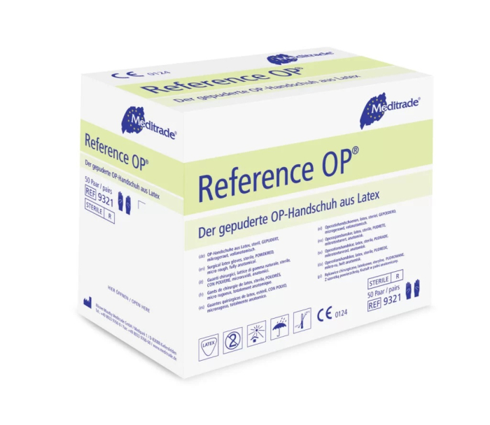 Manusi chirurgicale pudrate REFERENCE OP din latex- steril  pereche - marime 7.5 [1]