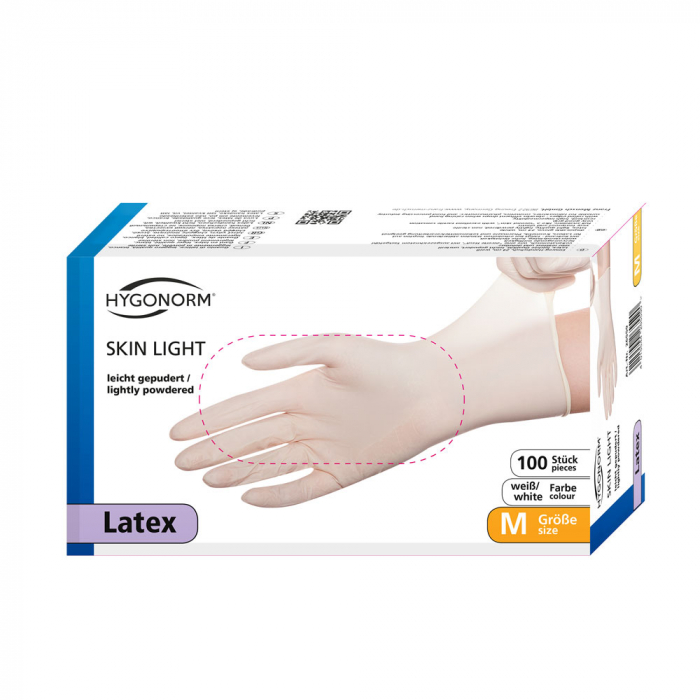 Manusi consult SKIN LIGHT-latex, usor pudrate-diverse marimi, albe-100 buc [2]