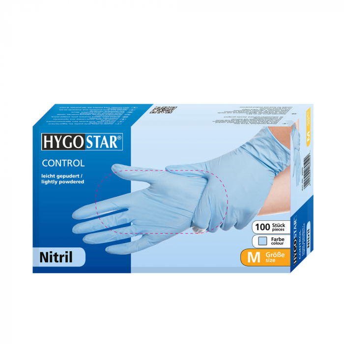 Manusi unica folosinta CONTROL-nitril, usor pudrate-24 cm-diverse marimi-100 buc [2]