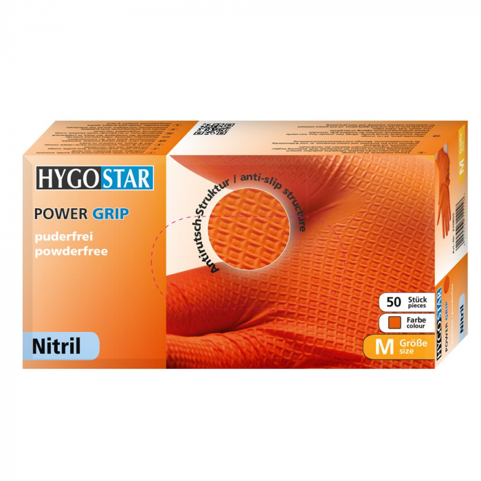 Manusi unica folosinta POWER GRIP - nitril, fara pudra, diverse culori si marimi- anti-alunecare, cu grip-50 buc [3]