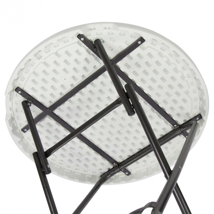Masa inalta tip Bistro pliabila - 80x80x110 cm - rotunda ABS alb [3]