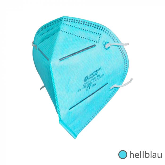 Masca protectie respiratorie  clasa FFP2 - cu elastic  si clip de fixare - EN149:2001+A1 2009 - culoare rosu - made in Europe [3]