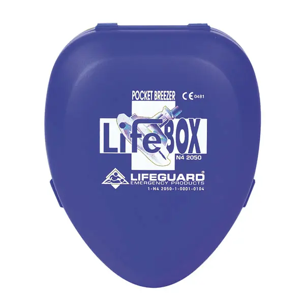 Masca respiratie gura la gura - Pocket Breezer - cutie CPR mask - albastru [2]