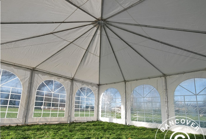 Pagoda Marquee Exclusive 7x7 m PVC - culoare alb - inclusiv pereti [9]