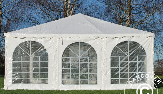 Pagoda Marquee Exclusive 7x7 m PVC - culoare alb - inclusiv pereti [2]