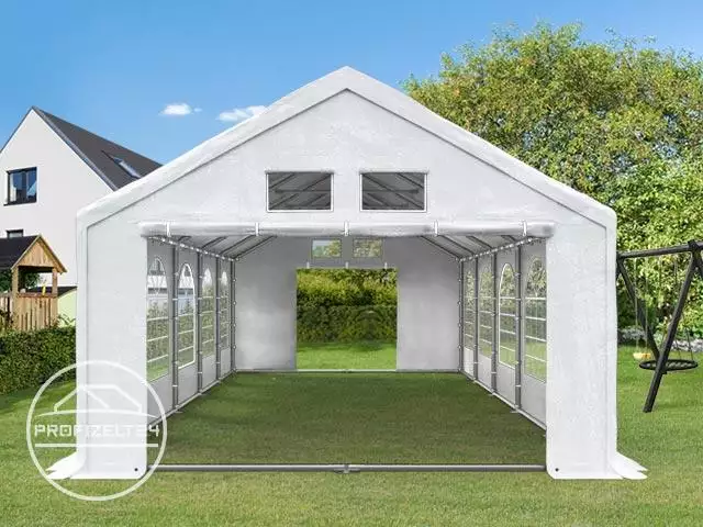 Pavilion - cort evenimente FLEX PLUS - 4x6 m - culoare alb - prelata acoperis PE 300g / mp [1]