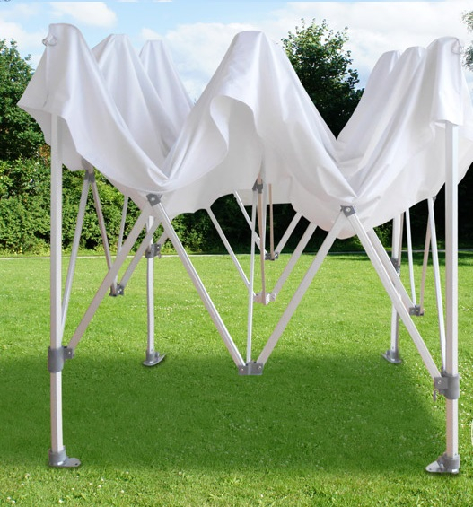 Pavilion pliabil FLEXPRO TRAPEZO - dimensiune 3x3m - culoare alb, complet impermeabil, inclusiv pereti si podea din PVC [4]