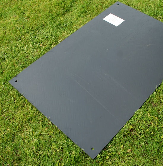 Podea evenimente PARTYFLOOR - din HDPE, 6mm grosime - 80x120 cm - culoare negru - protectie gazon [3]
